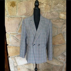 Rachel Zoe NWT double breasted plaid blazer